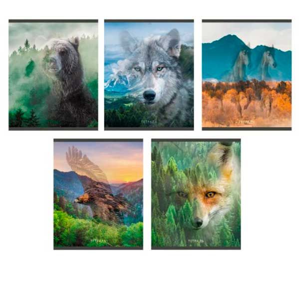 Тетрадь 96л. лин."Wild life" ТK968389
