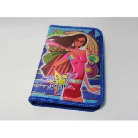 Пенал б/н 1 отд. "Шоппинг", лам.серебро+объем  81П29