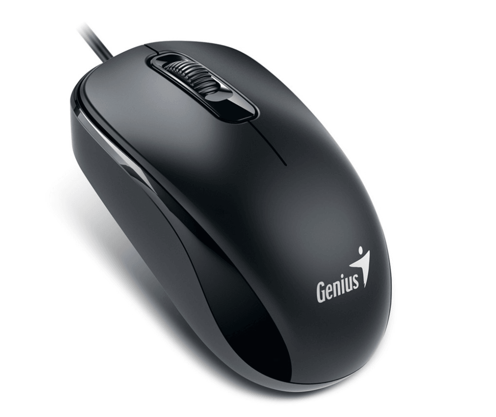 Мышь проводная GENIUS DX-110, 1000dpi, USB, цвет черный