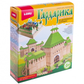 Конструктор из деревянной соломки "Городские ворота"  Сп-011