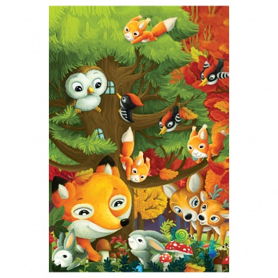 Пазлы 24 эл. МАКСИ ТРИ СОВЫ "Лесная компания"