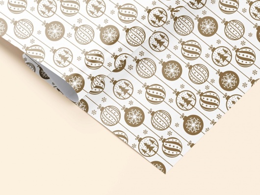 Бумага упаковочная 70*100см "Елочные шары" УБ-6139