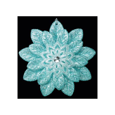 Украшение Искрящийся цветок 12см 40327