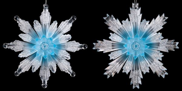 Украшение Снежинка-искорка 11см 35977