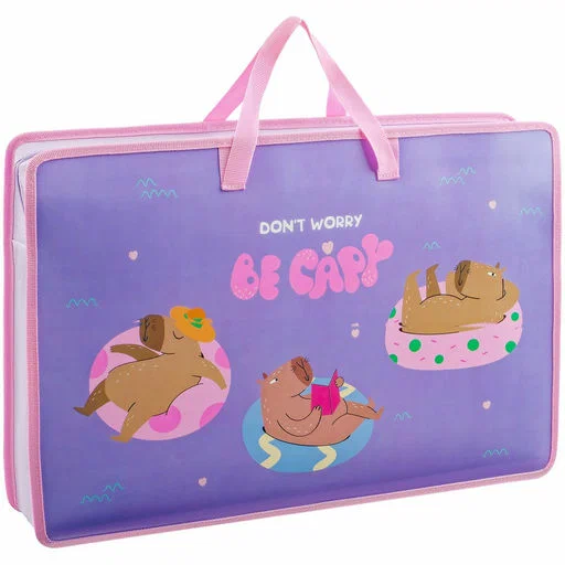 Папка на молнии А3 с ручками "Капибара" ArtSpace пластик. 85 мм ПР-3-30_61526