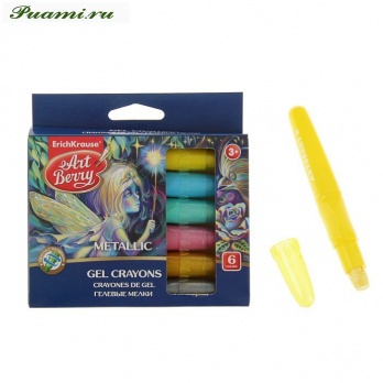 Мелки гелевые  6цв. ArtBerry Metallic ЕК 34926
