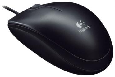 Мышь проводная LOGITECH Optical Mouse B100  Black USB ОЕМ (910-003357)