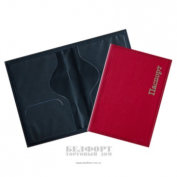 Обложка д/паспорта "Office Space. Комфорт" кожзам, красный. 254215