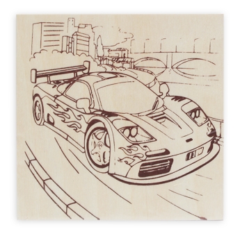 Выжигание Гоночная машина  НР-8345