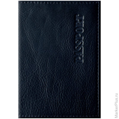 Обложка д/паспорта "Office Space. Промо" кожа, черный 254228