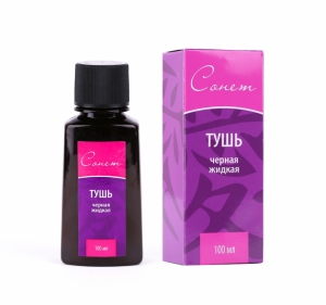 Тушь жидкая, чёрная, 100г, Сонет  14101