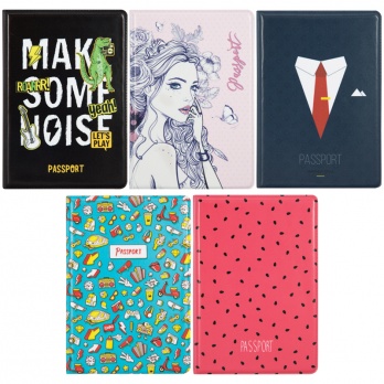 Обложка д/паспорта "Office Space" ПВХ ассорти  254210