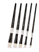 Набор кистей CREATIVE белая синтетика White Taklon 5шт., плоские