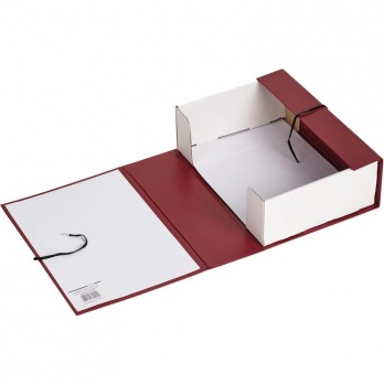 Короб архивный 120мм бумвинил бордовый на завязках  КАрхБ/В-120Б