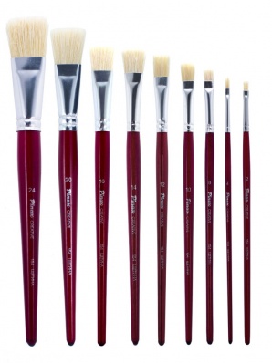 Кисть щетина "Pinax Creative" №20, плоская, короткая ручка