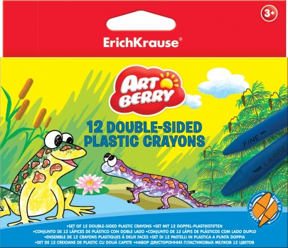 Мелки пластиковые 12цв. двухсторон. "Artberry"  ЕК 33115