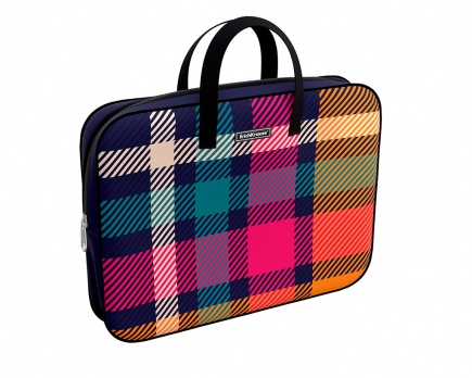 Папка на молнии А4 с ручками "Tartan" ткань ЕК 49102