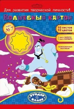 Картон цв. А4 10цв/10л. немелованный  К4-10-10