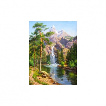 Картина стразами "Горный водопад" 30х40 см (АЖ-1347)