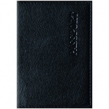 Обложка д/паспорта "Office Space. Бизнес" кожзам, черный 254217