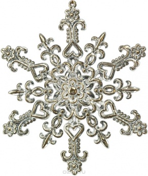 Украшение Снежинка кружевная 12,5см 40271