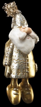 Украшение Санта в шапке золотой 13см 41219