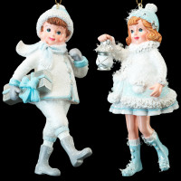 Украшение Снежная прогулка 12см 41170