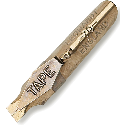 Перо Manuscript Tape 4мм Бронзовое с наконечником