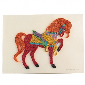 Квиллинг "Яркая лошадь" М-8017