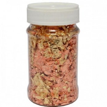 Поталь Pentart, хлопья, 100мл, ассорти М11, золото/медь/бронза