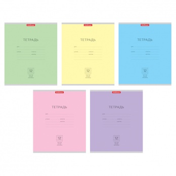 Тетрадь 12л. частая кос/лин. Классика ассорти 44596
