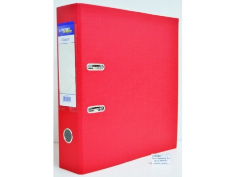 Регистратор А4 75мм красный собр. "Expert" PVC 25174