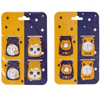 Закладки магнитные для книг "Каваи" 4шт. KWR103