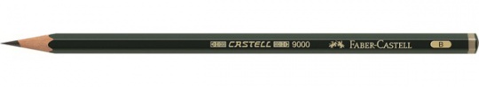 Карандаш ч/г "Castell 9000" В шестигр., корп. зел.  FC 119001