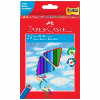 Карандаши цветные Faber-Castell 36цв., трехгран., с точилкой