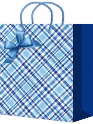 Пакет бум./ламин. 22*31*10см "Синий бант" ППК-4413