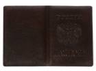 Обложка д/паспорта "Стандарт" коричневая, экокожа ОП-7702