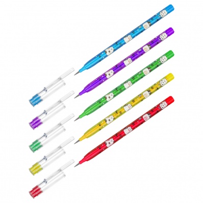 Карандаш сегментный ArtSpace "День кота", с ластиком, ассорти    SP55901