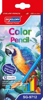Карандаши 12цв."Skyglory" 3-х гр. пластиковые   9712