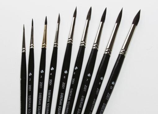 Кисть белка кр.№ 2  (ник., черн. эмаль)  2001102