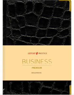 Ежедневник А5 недатир. 152л.."Grand croco" искус. кожа, черный  ЕКП52015202