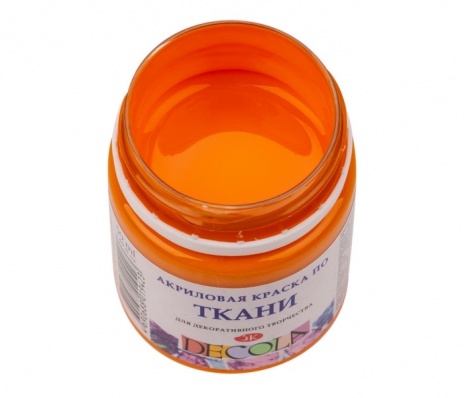 Акрил по ткани Декола Мандариновая  50мл