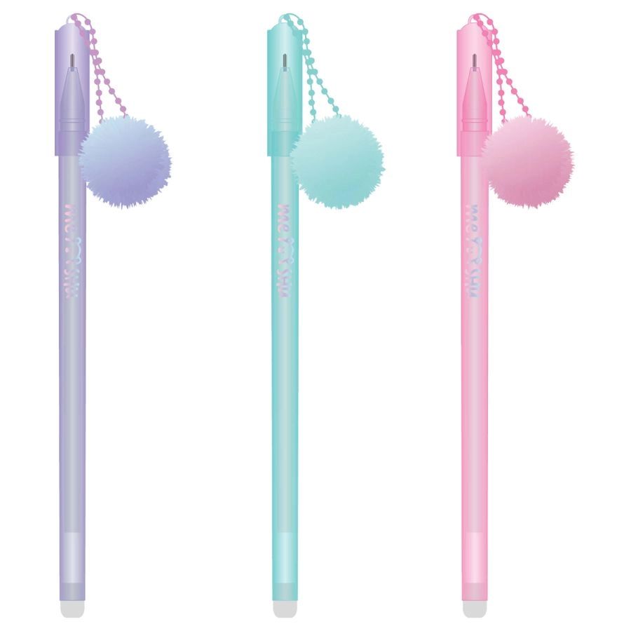 Ручка шар. синяя 0,7мм MESHU "Fluffy"  ассорти MS_65685