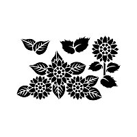 Трафарет, Подсолнухи, 22 х 31 см, пластиковый