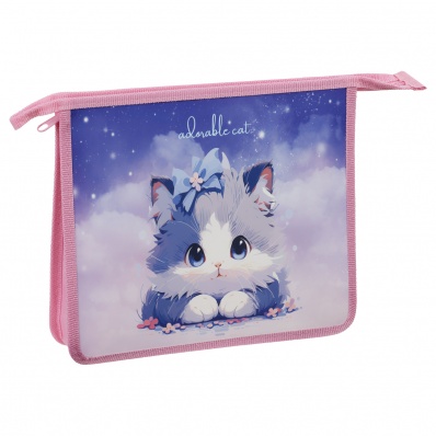 Папка д/тетр. А4 2 отд. на молнии  "Милашка", ПТ-83-2_5821