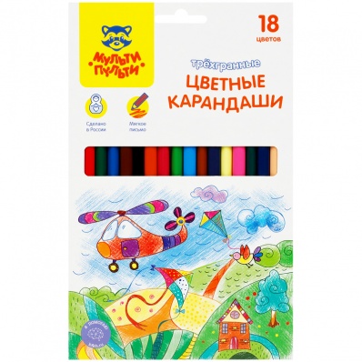 Карандаши 18цв. "Невероятные приключения" Мульти-Пульти СР_41054