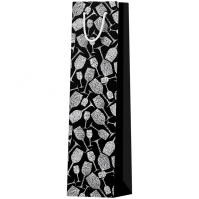 Пакет бум./ламин. 12*36см под бутылку "Черная тема" Pb_39842