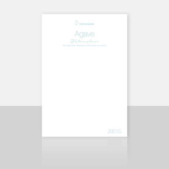 Бумага д/акварели Hahnemuhle «Agave», 50*65см, 290г/м2, волокно агавы 70%, 30% хлопок, среднее зерно