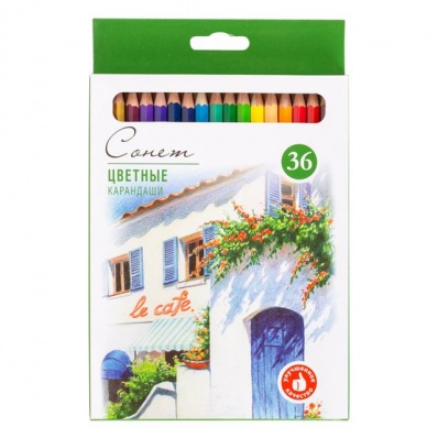 Набор цветных карандашей «Сонет», 36 цветов