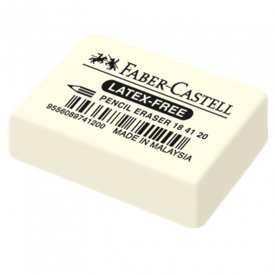 Ластик Faber-Castell "Latex-Free", 40*27*10мм прямоугольный, синтетический каучук